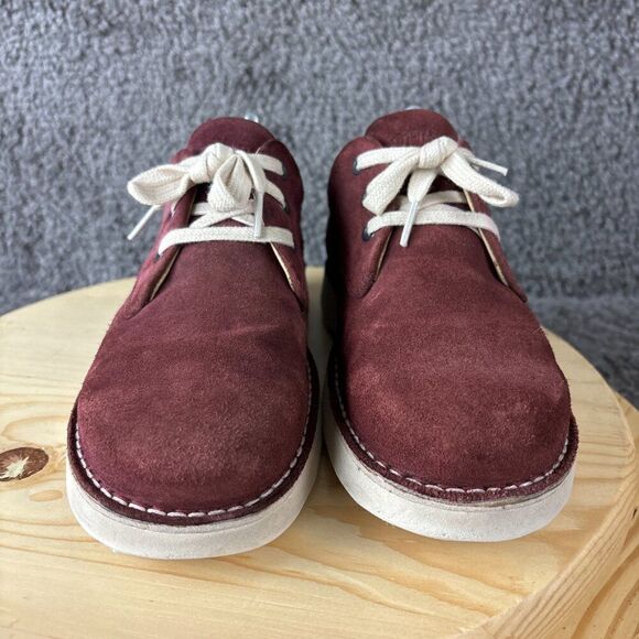 Samuel Hubbard Derby Mens 7.5 Red Suede Vibram Oxford Shoes Made in Portugal - Picture 3 of 11